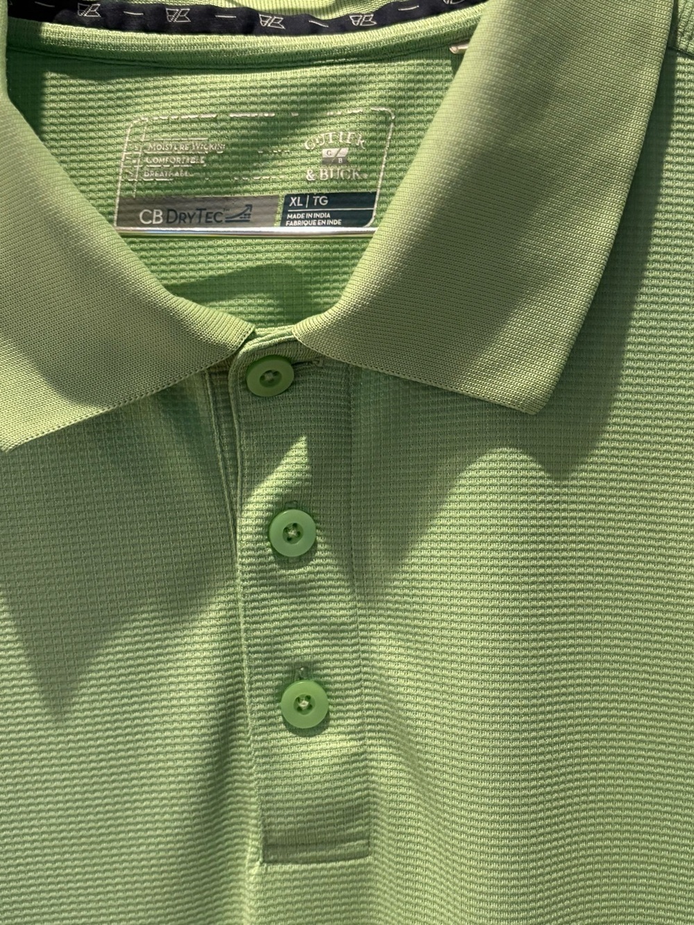 Cutter & Buck Men's Lime Green Short-Sleeve Polo - Picture 3 of 7